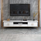 Glam Open Shelving Media Console Stone TV Stand with Drawers 67"L x 14"W x 18"H Clearhalo 'furn' 'furn_tv_stands_entertainment_centers' 'Furniture' 'Living Room Furniture' 'TV Stands & Entertainment Centers' 'TV Stands & Media Storage Furniture' 'tv_stands_entertainment_centers' 6865427