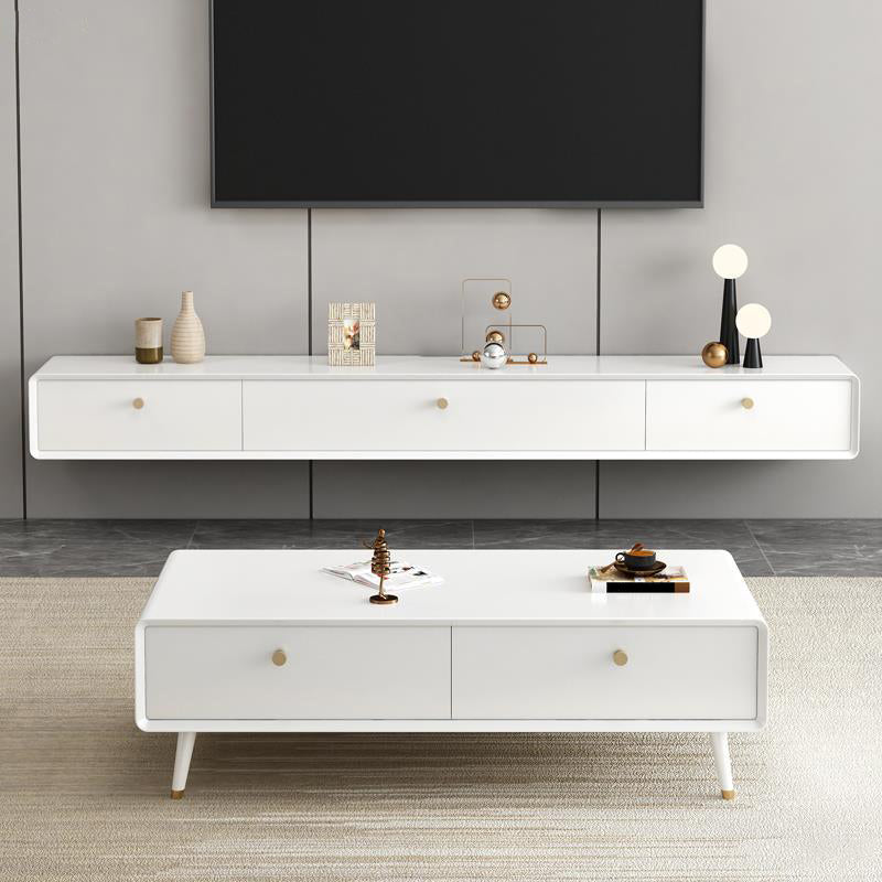 Enclosed Storage Stand Console Solid Wood TV Media Console with Drawers Clearhalo 'furn' 'furn_tv_stands_entertainment_centers' 'Furniture' 'Living Room Furniture' 'TV Stands & Entertainment Centers' 'TV Stands & Media Storage Furniture' 'tv_stands_entertainment_centers' 6865448