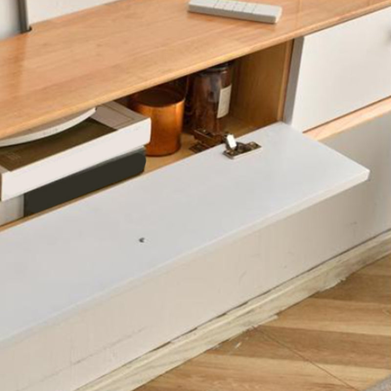 Enclosed Storage Stand Console Solid Wood TV Media Console with Drawers Clearhalo 'furn' 'furn_tv_stands_entertainment_centers' 'Furniture' 'Living Room Furniture' 'TV Stands & Entertainment Centers' 'TV Stands & Media Storage Furniture' 'tv_stands_entertainment_centers' 6865453