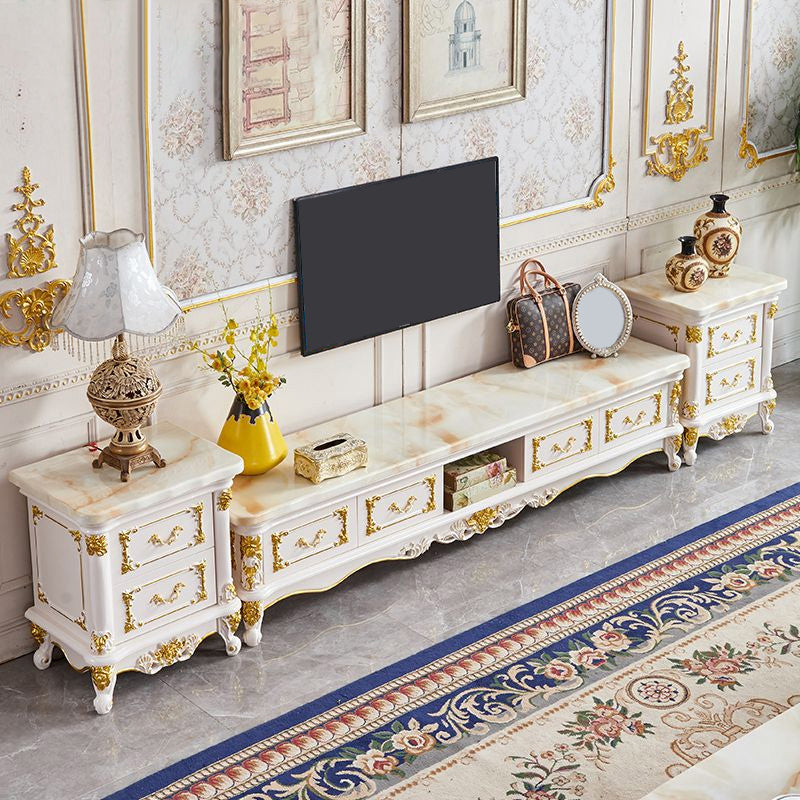 Open Storage Stand Console Traditional TV Media Console with Drawers Clearhalo 'furn' 'furn_tv_stands_entertainment_centers' 'Furniture' 'Living Room Furniture' 'TV Stands & Entertainment Centers' 'TV Stands & Media Storage Furniture' 'tv_stands_entertainment_centers' 6865466