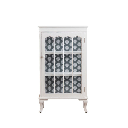 Traditional Curio Cabinet Solid Wood Storage Cabinet for Dining Room