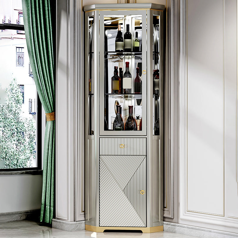 Zeitgenössische Eichenausstellungsständer Einheit Curio Schrank mit Türen