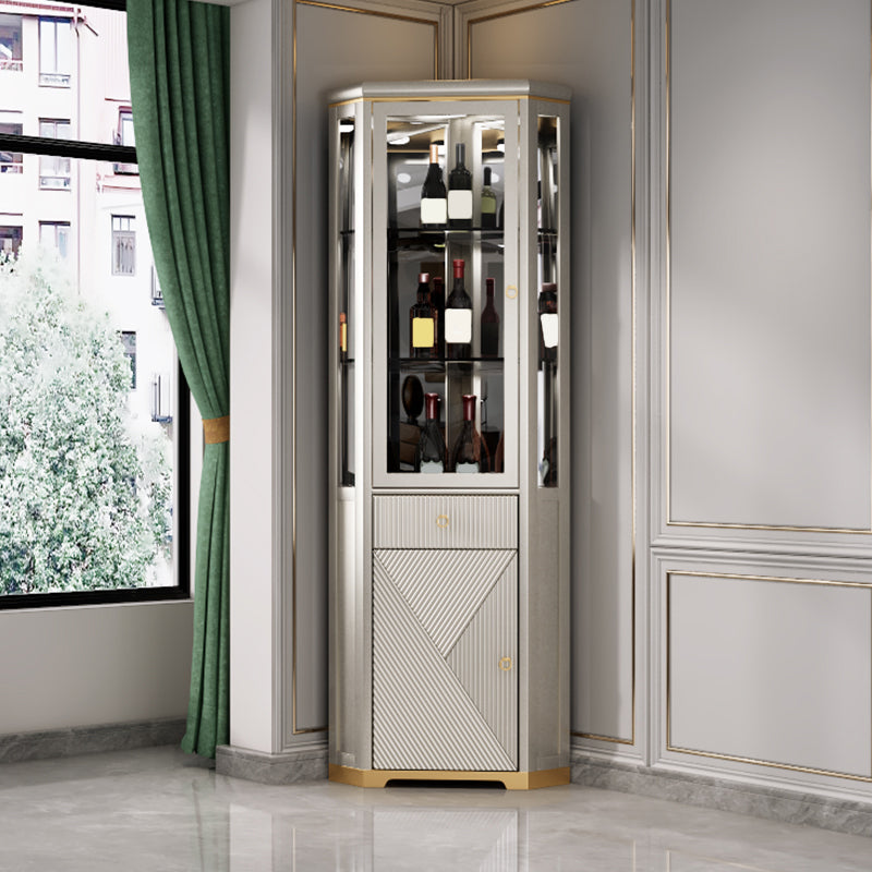 Zeitgenössische Eichenausstellungsständer Einheit Curio Schrank mit Türen