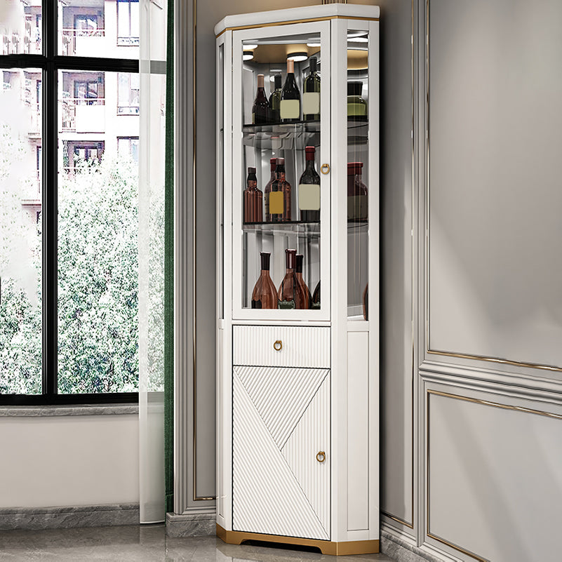 Curio Curio Curio Curio With Doors, unità angolare del display in quercia contemporanea con porte