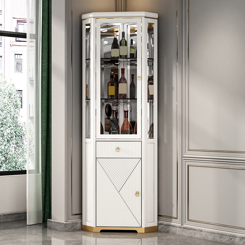 Zeitgenössische Eichenausstellungsständer Einheit Curio Schrank mit Türen