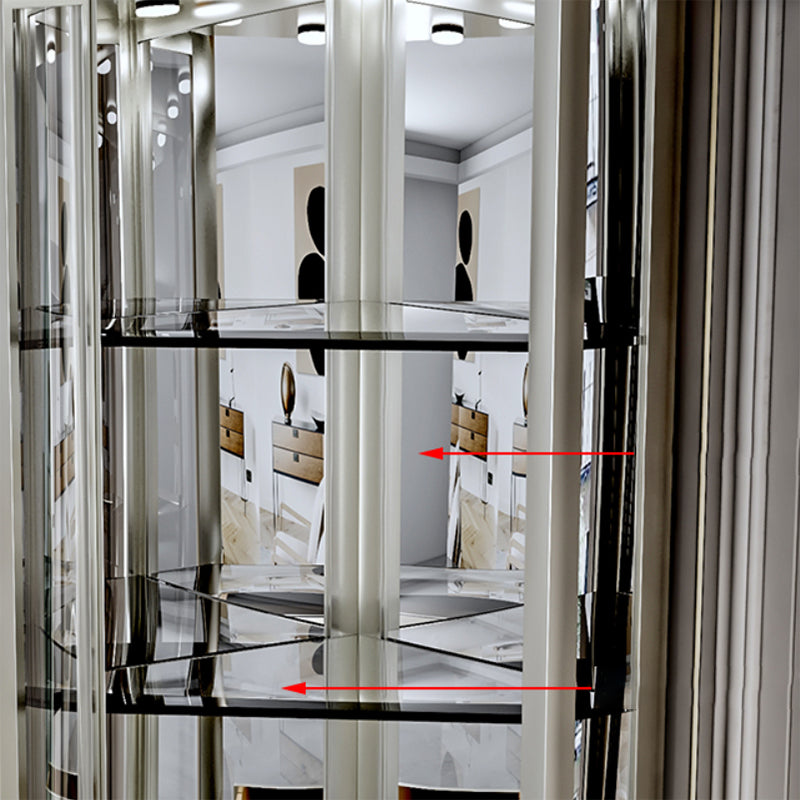 Zeitgenössische Eichenausstellungsständer Einheit Curio Schrank mit Türen