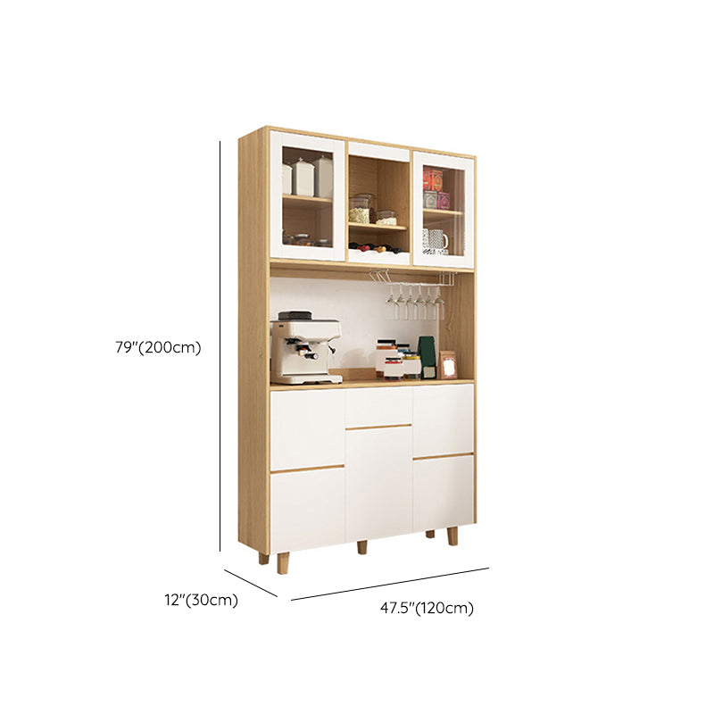 Contemporary Dining Hutch Wood Storage Cabinet for Dining Room