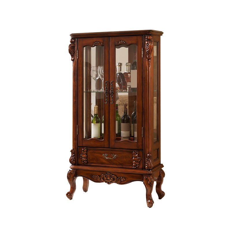 Tradizionale mobile curioso porte in vetro in legno a buffet per sala da pranzo