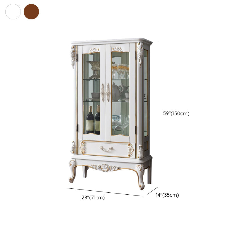 Tradizionale mobile curioso porte in vetro in legno a buffet per sala da pranzo