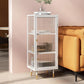 Contemporary Curio Cabinet Glass Doors Metal Storage Cabinet for Living Room