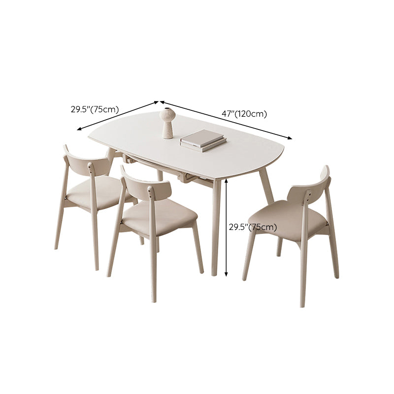Sintered Stone Dining Table Modern Rectangle Dining Table for Kitchen Clearhalo 'Dining Tables & Seating' 'Dining Tables' 'dining_table' 'furn' 'furn_dining_table' 'Furniture' 'Kitchen & Dining Furniture' 6867897