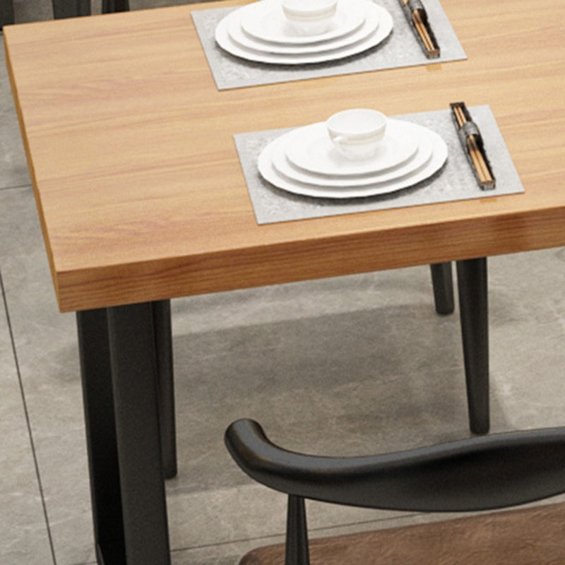 Industriële 1/5 stukken Dinerset rechthoekige dennenhout eettafel voor hete potwinkel