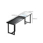 Modern 1/2 Pieces Dining Set Rectangle Wood Dining Table for Kitchen