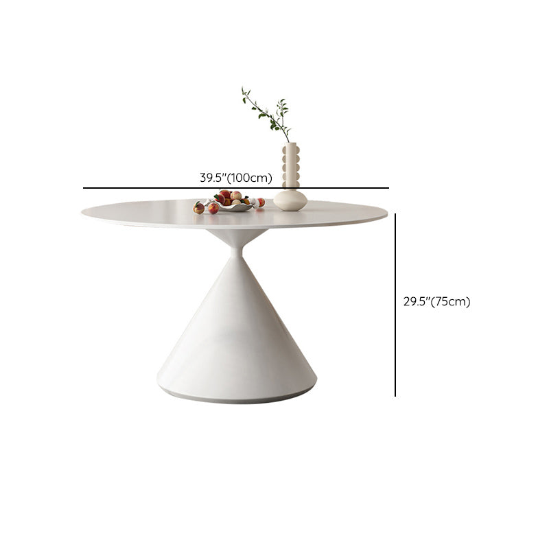 Modern 1/3/4/5 Pieces Dining Set Round Stone Dining Table for Cafe Clearhalo 'Dining Room Sets' 'Dining Tables & Seating' 'dining_room_set' 'furn' 'furn_dining_room_set' 'Furniture' 'Kitchen & Dining Furniture' 6868066