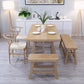 Industrial 1/6 Pieces Dining Set Rectangle Wood Dining Table for Dining Room Clearhalo 'Dining Room Sets' 'Dining Tables & Seating' 'dining_room_set' 'furn' 'furn_dining_room_set' 'Furniture' 'Kitchen & Dining Furniture' 6868072