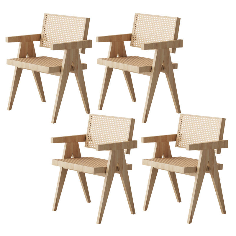 Industrial 1/4/5 Pieces Dining Set Rectangle Wood Dining Table for Dining Room 4 Wood Chairs Clearhalo 'Dining Room Sets' 'Dining Tables & Seating' 'dining_room_set' 'furn' 'furn_dining_room_set' 'Furniture' 'Kitchen & Dining Furniture' 6868128