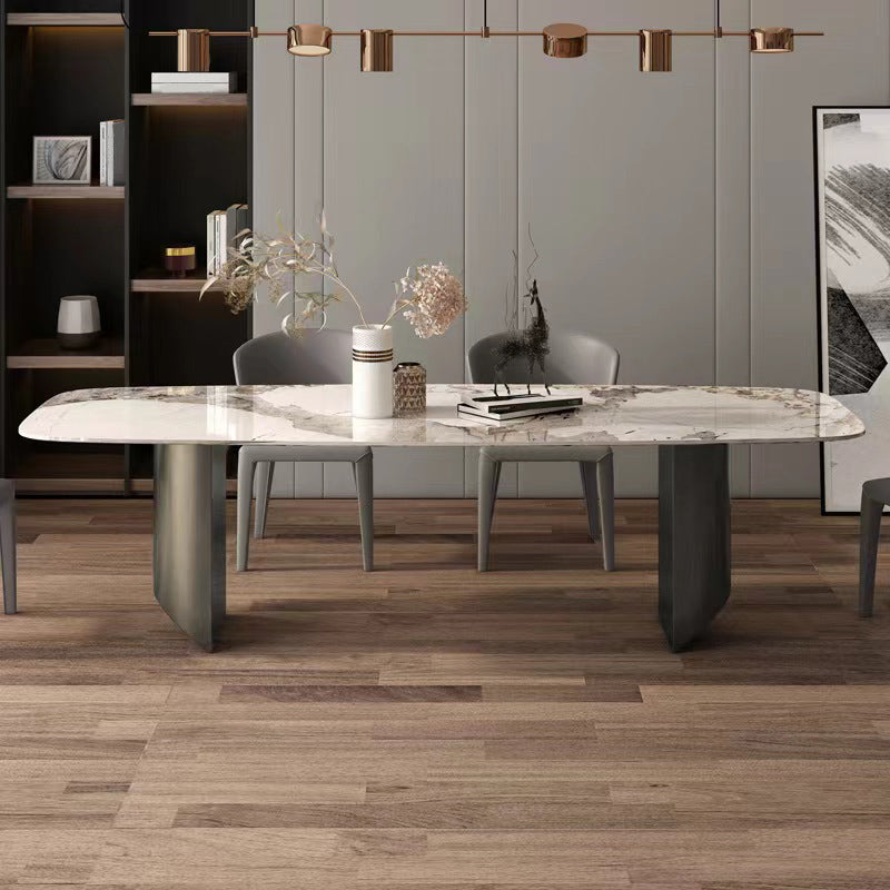 Modern 1/2/5 stukken Dinerset rechthoekige stenen eettafel voor keuken