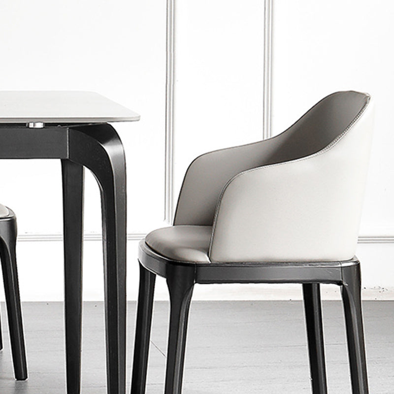 Modern 1/5 Pieces Dining Set Rectangle Stone Dining Table for Kitchen Clearhalo 'Dining Room Sets' 'Dining Tables & Seating' 'dining_room_set' 'furn' 'furn_dining_room_set' 'Furniture' 'Kitchen & Dining Furniture' 6868170