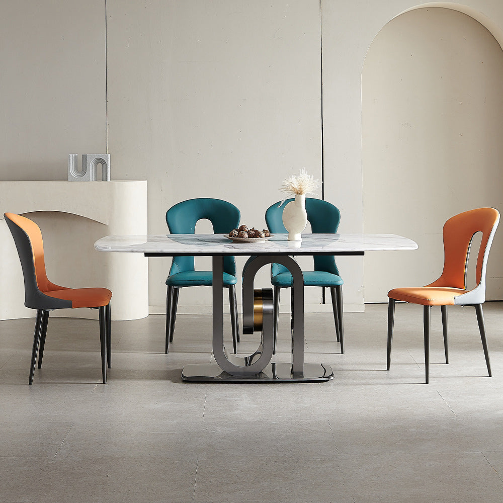 Rectangle Modern Dining Table Set 1/2/5/7 Pcs Dinette Set for Dining Room Clearhalo 'Dining Room Sets' 'Dining Tables & Seating' 'dining_room_set' 'furn' 'furn_dining_room_set' 'Furniture' 'Kitchen & Dining Furniture' 6868237