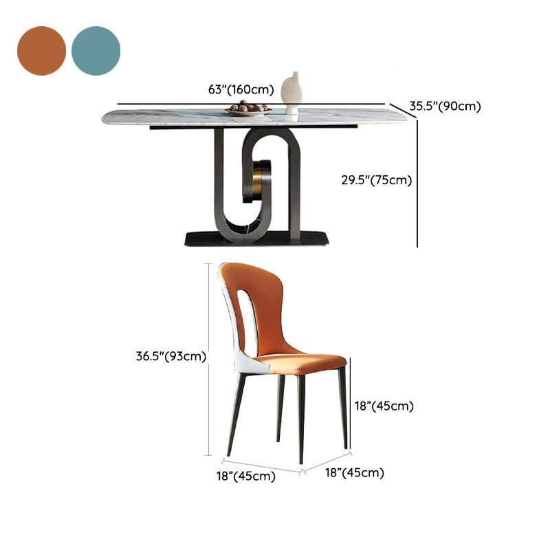 Rectangle Modern Dining Table Set 1/2/5/7 Pcs Dinette Set for Dining Room Clearhalo 'Dining Room Sets' 'Dining Tables & Seating' 'dining_room_set' 'furn' 'furn_dining_room_set' 'Furniture' 'Kitchen & Dining Furniture' 6868247