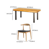 Light Brown Wood Dining Set 1/2/5 Pieces Industrial Dinette Set with Wooden Chairs Clearhalo 'Dining Room Sets' 'Dining Tables & Seating' 'dining_room_set' 'furn' 'furn_dining_room_set' 'Furniture' 'Kitchen & Dining Furniture' 6868279