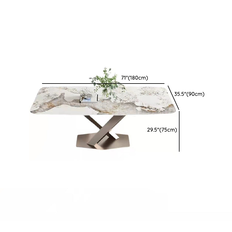 Juego de comedor glamoroso para el comedor 1/2/5/7 PCS Juego de mesa de comedor blanca brillante