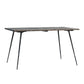 Black Oak Wood Dining Table Set 1/2/5 Pcs Industrial Metal Dinette Set for Home