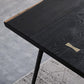 Black Oak Wood Dining Table Set 1/2/5 Pcs Industrial Metal Dinette Set for Home
