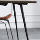 Black Oak Wood Dining Table Set 1/2/5 Pcs Industrial Metal Dinette Set for Home