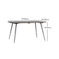 Black Oak Wood Dining Table Set 1/2/5 Pcs Industrial Metal Dinette Set for Home