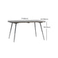 Black Oak Wood Dining Table Set 1/2/5 Pcs Industrial Metal Dinette Set for Home