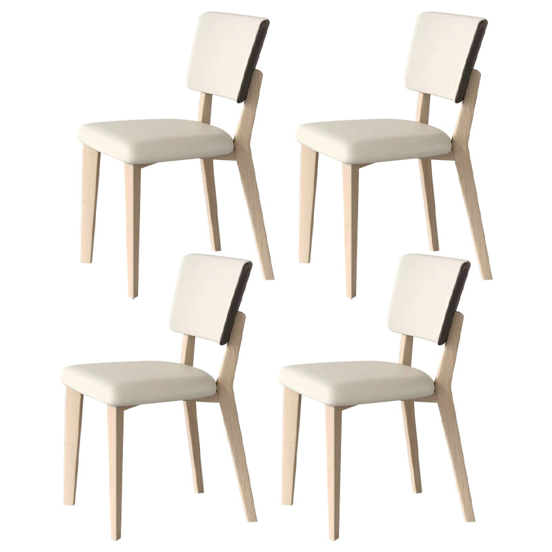 Stone Dining Table Set with Ash Wood Frame 1/4/5/7 Pcs Contemporary White Dining Set