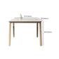 Stone Dining Table Set with Ash Wood Frame 1/4/5/7 Pcs Contemporary White Dining Set