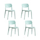 Plastic Modern Style Side Chair Open Back Armless Dining Chairs Light Blue 4 Piece Set Clearhalo 'Dining Chairs' 'Dining Tables & Seating' 'dining_chair' 'furn' 'furn_dining_chair' 'Furniture' 'Kitchen & Dining Furniture' 6868348