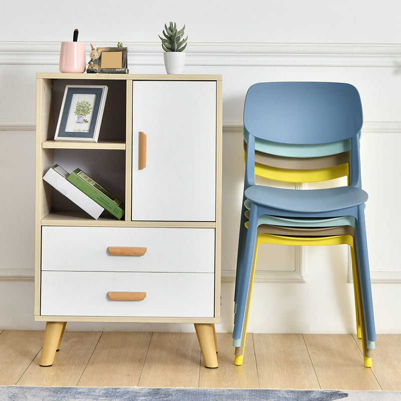 Plastic Modern Style Side Chair Open Back Armless Dining Chairs Clearhalo 'Dining Chairs' 'Dining Tables & Seating' 'dining_chair' 'furn' 'furn_dining_chair' 'Furniture' 'Kitchen & Dining Furniture' 6868349