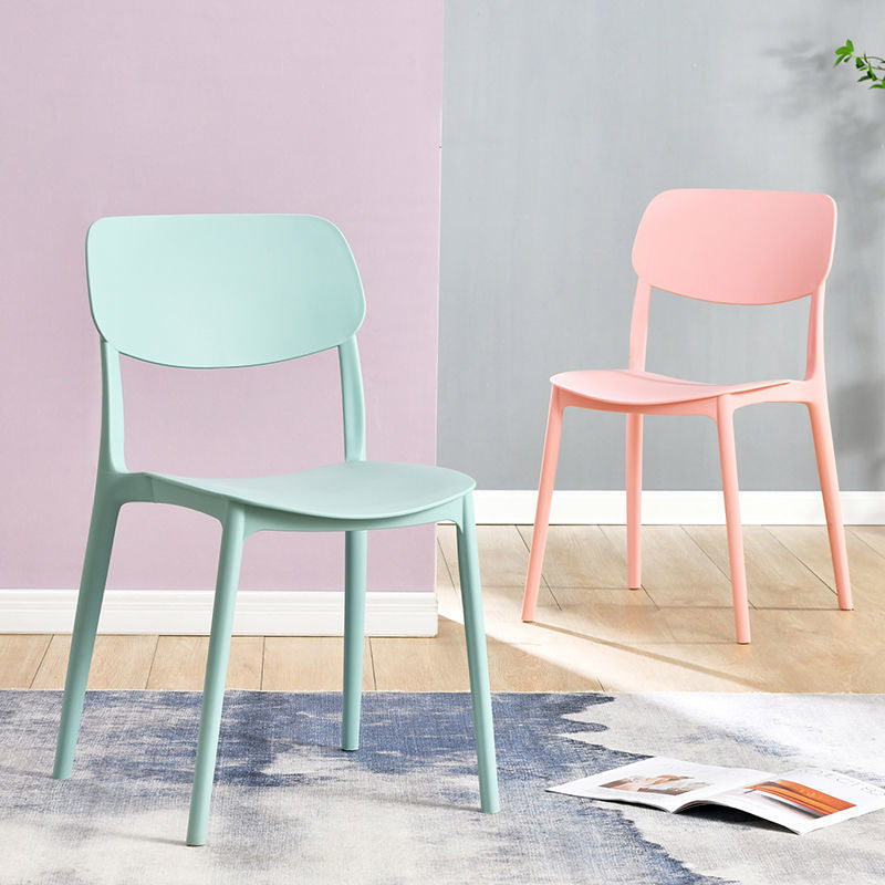 Plastic Modern Style Side Chair Open Back Armless Dining Chairs Clearhalo 'Dining Chairs' 'Dining Tables & Seating' 'dining_chair' 'furn' 'furn_dining_chair' 'Furniture' 'Kitchen & Dining Furniture' 6868352
