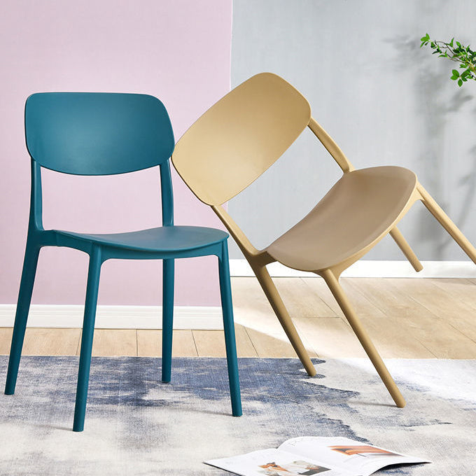Plastic Modern Style Side Chair Open Back Armless Dining Chairs Clearhalo 'Dining Chairs' 'Dining Tables & Seating' 'dining_chair' 'furn' 'furn_dining_chair' 'Furniture' 'Kitchen & Dining Furniture' 6868362