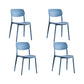 Plastic Modern Style Side Chair Open Back Armless Dining Chairs Peacock Blue 4 Piece Set Clearhalo 'Dining Chairs' 'Dining Tables & Seating' 'dining_chair' 'furn' 'furn_dining_chair' 'Furniture' 'Kitchen & Dining Furniture' 6868367