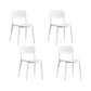 Plastic Modern Style Side Chair Open Back Armless Dining Chairs White 4 Piece Set Clearhalo 'Dining Chairs' 'Dining Tables & Seating' 'dining_chair' 'furn' 'furn_dining_chair' 'Furniture' 'Kitchen & Dining Furniture' 6868373