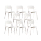 Plastic Modern Style Side Chair Open Back Armless Dining Chairs White 8 Piece Set Clearhalo 'Dining Chairs' 'Dining Tables & Seating' 'dining_chair' 'furn' 'furn_dining_chair' 'Furniture' 'Kitchen & Dining Furniture' 6868374