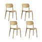Plastic Modern Style Side Chair Open Back Armless Dining Chairs Camel 4 Piece Set Clearhalo 'Dining Chairs' 'Dining Tables & Seating' 'dining_chair' 'furn' 'furn_dining_chair' 'Furniture' 'Kitchen & Dining Furniture' 6868375