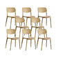 Plastic Modern Style Side Chair Open Back Armless Dining Chairs Camel 8 Piece Set Clearhalo 'Dining Chairs' 'Dining Tables & Seating' 'dining_chair' 'furn' 'furn_dining_chair' 'Furniture' 'Kitchen & Dining Furniture' 6868376