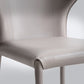 Faux Leather Dining Chairs Modern Style Wingback Armless Chair
