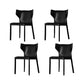 Faux Leather Dining Chairs Modern Style Wingback Armless Chair