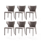 Faux Leather Dining Chairs Modern Style Wingback Armless Chair