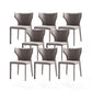 Faux Leather Dining Chairs Modern Style Wingback Armless Chair