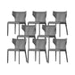 Faux Leather Dining Chairs Modern Style Wingback Armless Chair