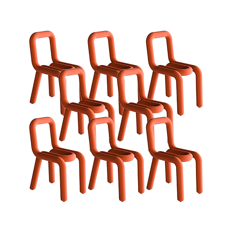 Home Fabric Side Chair Designer Style Open Back Armless Chair Set