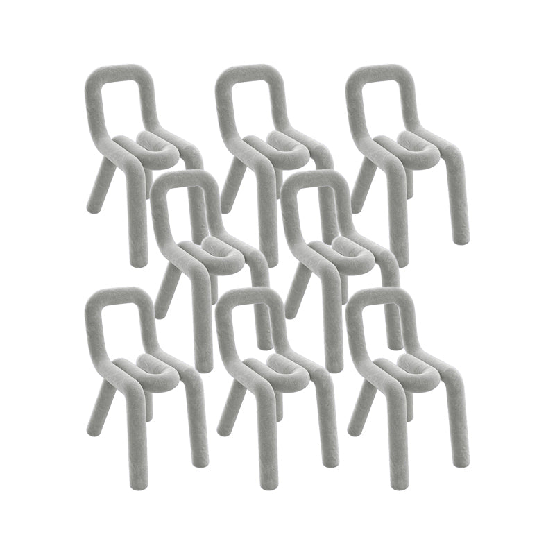 Home Fabric Side Chair Designer Style Open Back Armless Chair Set