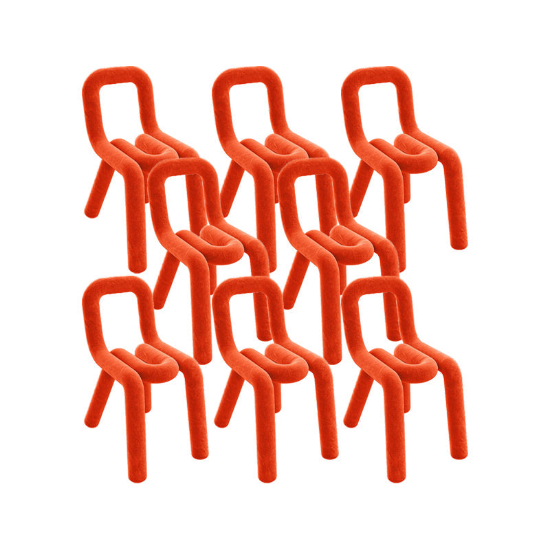 Home Fabric Side Chair Designer Style Open Back Armless Chair Set